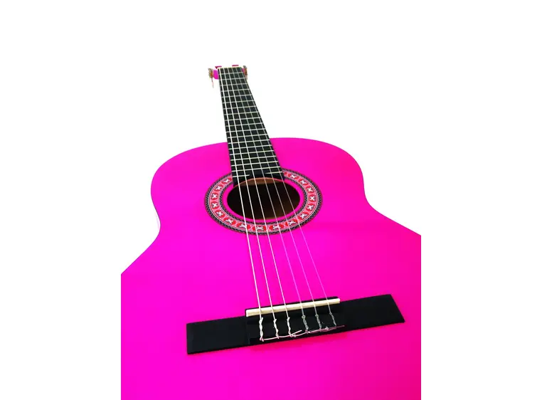 DIMAVERY AC-303 Classic Guitar, pink 